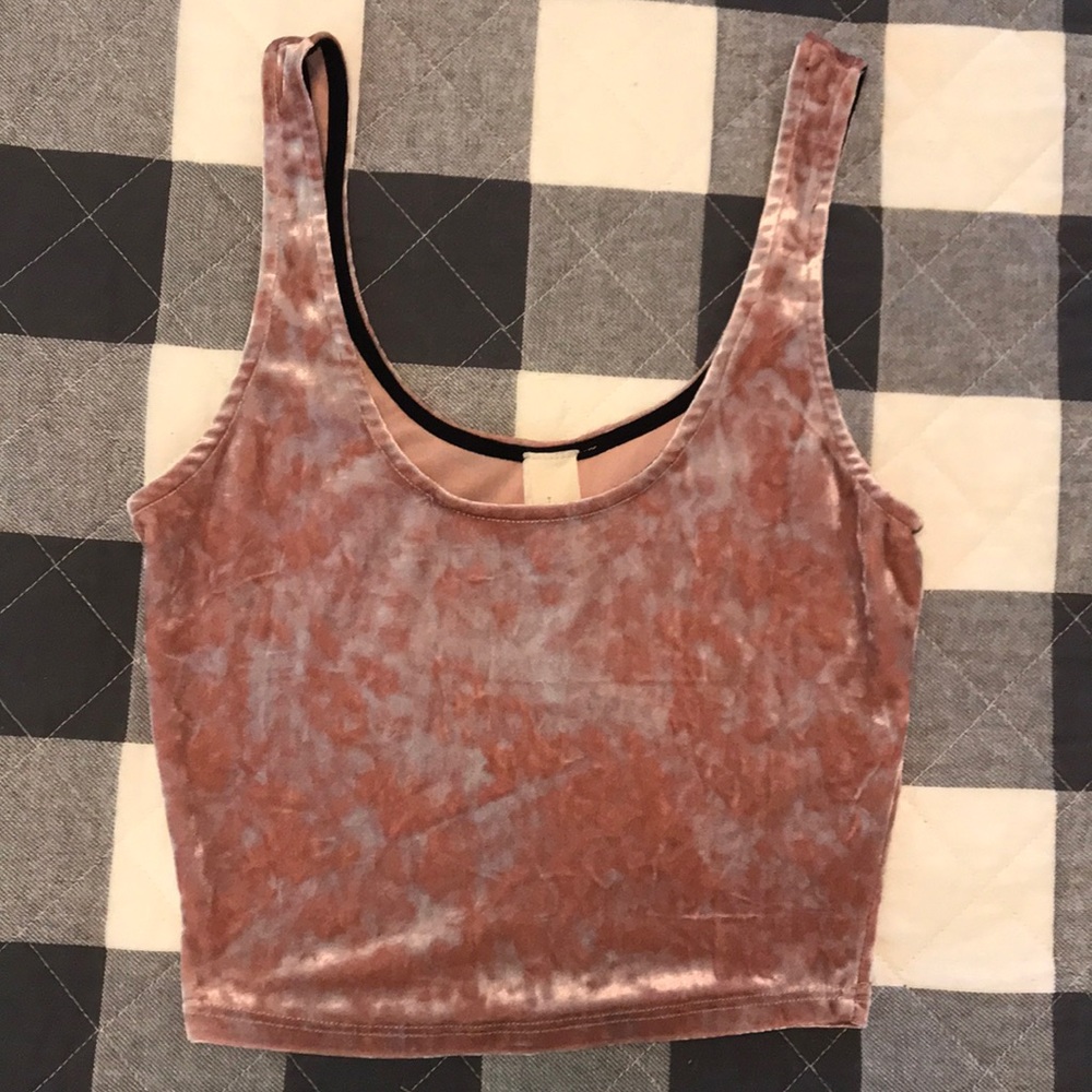 Pink Velvet Crop Top
